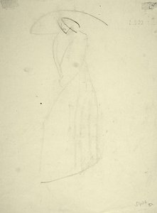 Standing Female with a Large Hat