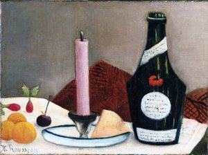 Still Life - The Pink Candle by Henri J.F. Rousseau