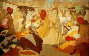 H. Evenepoel, Orange Market in Blidah by Henri Jacques Edouard Evenepoel