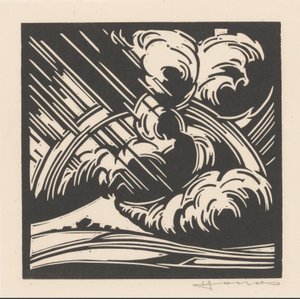 Storm over a Landscape by Henri Jonas (signed by artist)