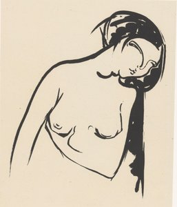 Naked Woman Touching Her Breast