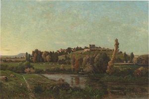 Landscape in Auvergne by Henri Joseph Harpignies