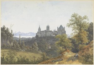 View of Lausanne, with a View of the Castle and the Cathedral