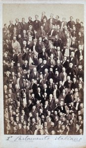 The First Italian Parliament 1861 by Henri Le Lieure