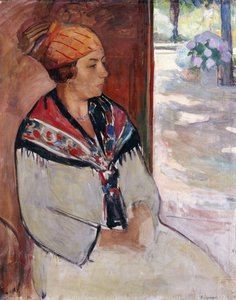 Woman in a Bandana at Prefailles by Henri Lebasque