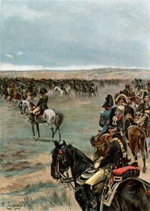 Galloping Past Before the Emperor by Henri Louis Dupray