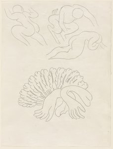 Another Fan, by Mademoiselle Mallarmé, plate 21 from Poems of Mallarmé by Henri Matisse