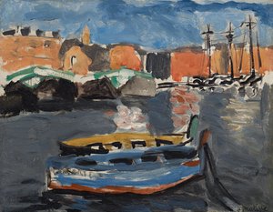 Camouflaged Boat at the Port of Marseille by Henri Matisse