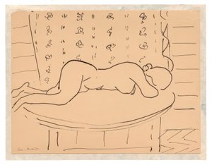 Female Nude Lying Facedown on a Table