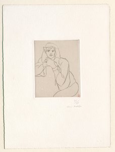 Young Woman, Her Hands Clasped on the Back of a Piece of Furniture by Henri Matisse