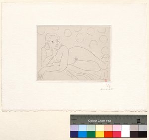 Reclining Nude on a Background with Circular Motifs by Henri Matisse