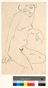 Nude in Three-Quarter View, Head Tilted