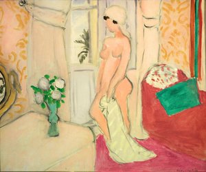 Pink Nude or Young Girl with a Vase of Flowers, c.1920 by Henri Matisse