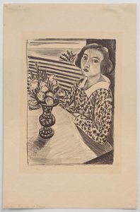 Seated Young Girl with a Bouquet of Flowers