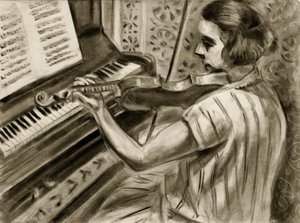 A Young Violinist in Front of a Piano by Henri Matisse