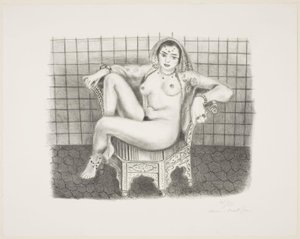 Young Hindu, seated nude in a chair by Henri Matisse