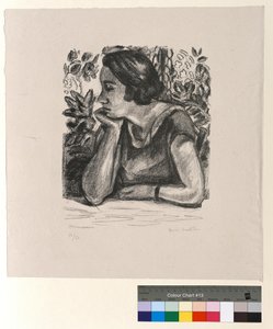 Profile Face Resting on an Arm, Louis XIV Screen by Henri Matisse