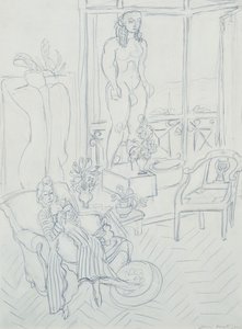 Woman in an Interior; Hotel Regina, Cimiez, Nice by Henri Matisse