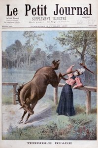 A Young Woman is Kicked by a Horse