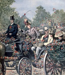 Battle of Flowers Parade, 1891 by Henri Meyer