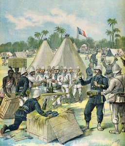 Distribution of Alcohol to Colonial Troops in Dahomey by Henri Meyer