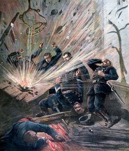 Explosion at the police station on the Rue des Bons-Enfants, Paris by Henri Meyer