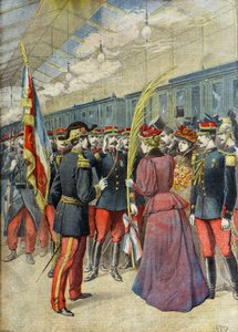 Colonel Bizot Receives the Honors of the Ladies of Perpignan by Henri Meyer