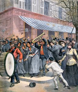 Salvation Army March Led by a Drummer Being Barracked by Onlookers in Paris, 1892