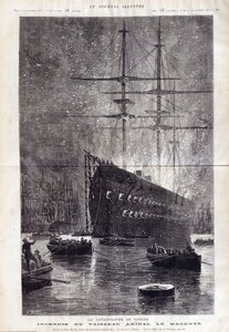 The disaster of Toulon: the fire of the flagship 