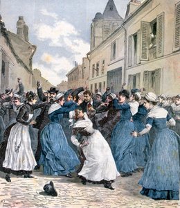 The taking away of the insane in Villejuif, Paris, 1891