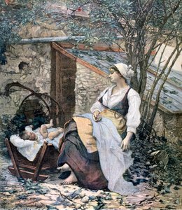 Young Mother by Henri Meyer