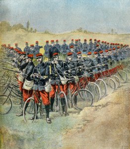 The Great Maneuvers of the French Army: The Cyclist Company in Square by Henri Meyer