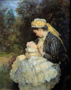 Nurse Nursing a Baby