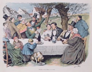 Wedding Celebration, end nineteenth century by Henri Pille