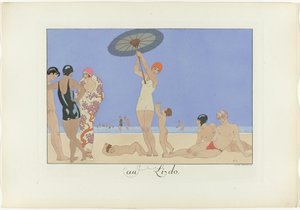 At the Lido (series title: Le Bonheur du Jour ou Les Graces à la Mode)