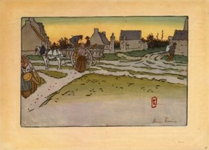 The Bread Hour at Ville-Hue (Saint-Briac) by Henri Rivière