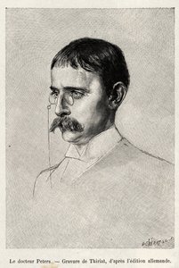 Portrait of Dr. Carl Peters (1856-1918), German explorer by Henri Thiriat