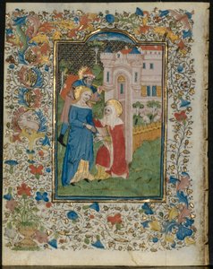 The Visitation: Leaf from a Book of Hours (5 of 6 Excised Leaves) by Henri d