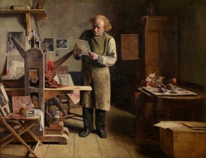 The Plate Printer by Henri de Braekeleer