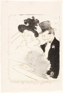 At the Concert by Henri de Toulouse-Lautrec