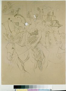 Carnival at the Moulin Rouge: the Entrance of Cha-u-kao, c.1896 by Henri de Toulouse Lautrec