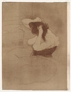 Elles: Woman Combing Her Hair by Henri de Toulouse-Lautrec