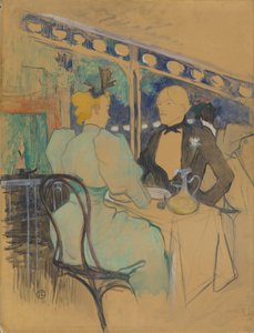 Fashionable People at Les Ambassadeurs by Henri de Toulouse-Lautrec