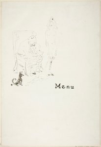 The Naked Girl: Menu by Henri de Toulouse-Lautrec