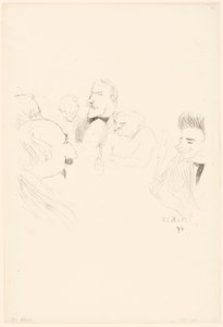 Menu Card for Adrien Hébrard by Henri de Toulouse-Lautrec