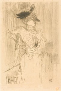 Mlle. Marcelle Lender, Standing by Henri de Toulouse-Lautrec