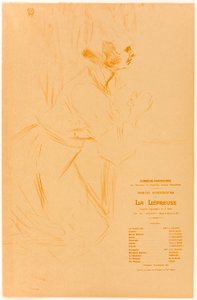 Program for La Leprous by Henri de Toulouse-Lautrec