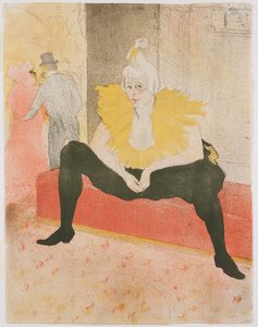 Seated Female Clown (Mlle Cha-U-Kao) by Henri de Toulouse Lautrec