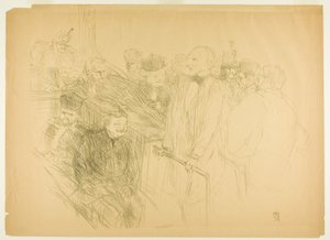 The Arton Trial, Ribot Giving Evidence (second plate) by Henri de Toulouse-Lautrec