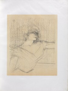 Yvette Guilbert-English Series: In the Glue by Henri de Toulouse-Lautrec